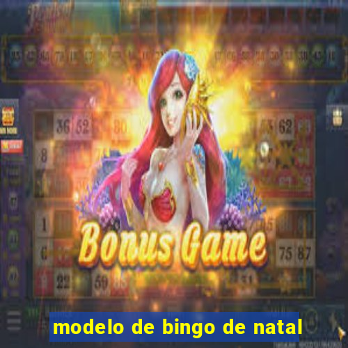 modelo de bingo de natal